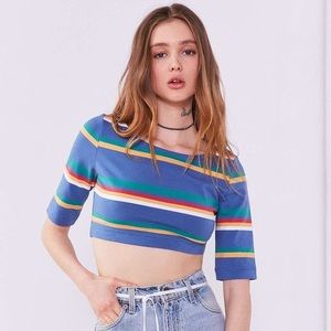 BDG Striped Crop Top